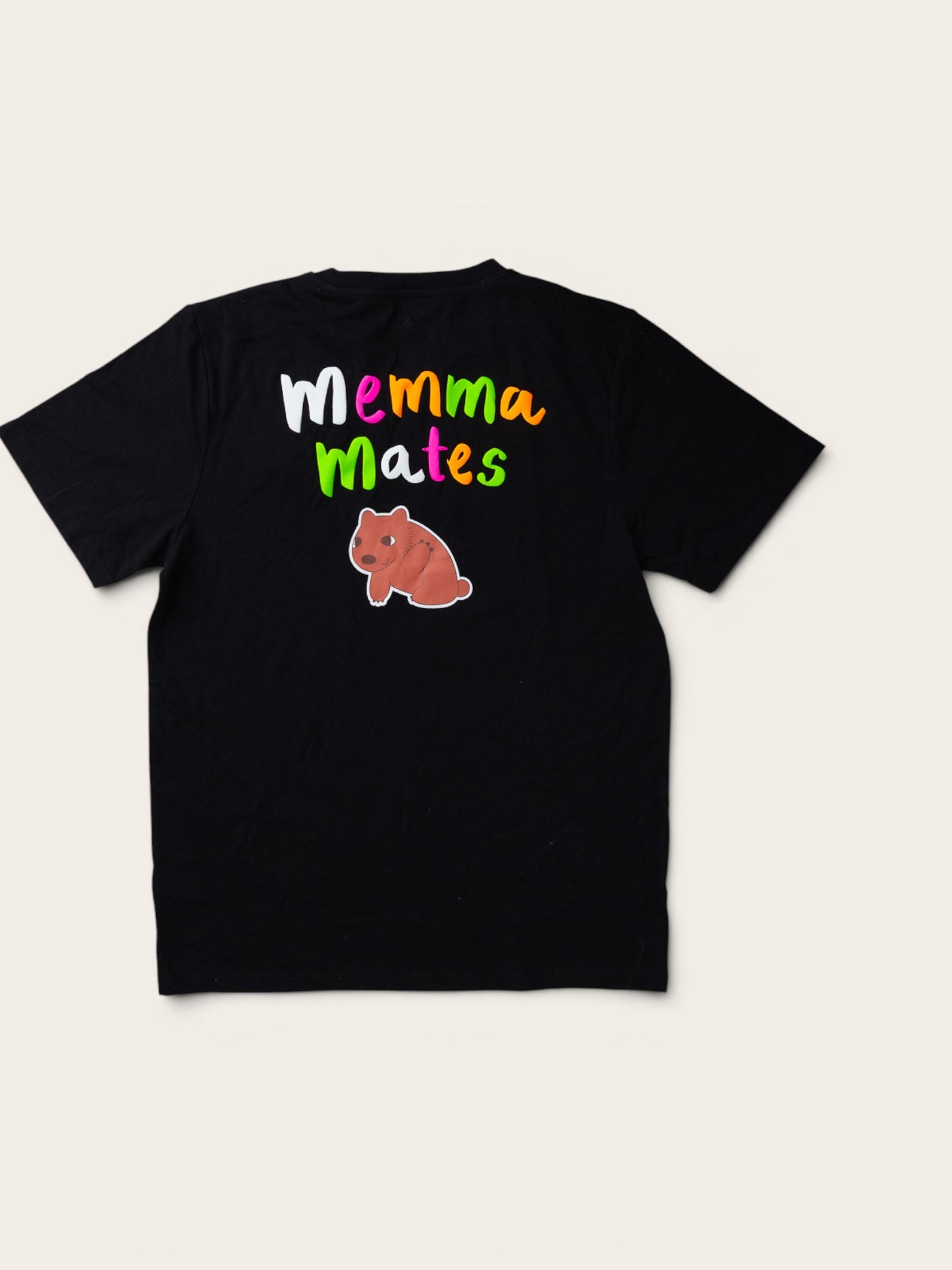 Emma Memma Memma Mates t-shirt close-up showing character print