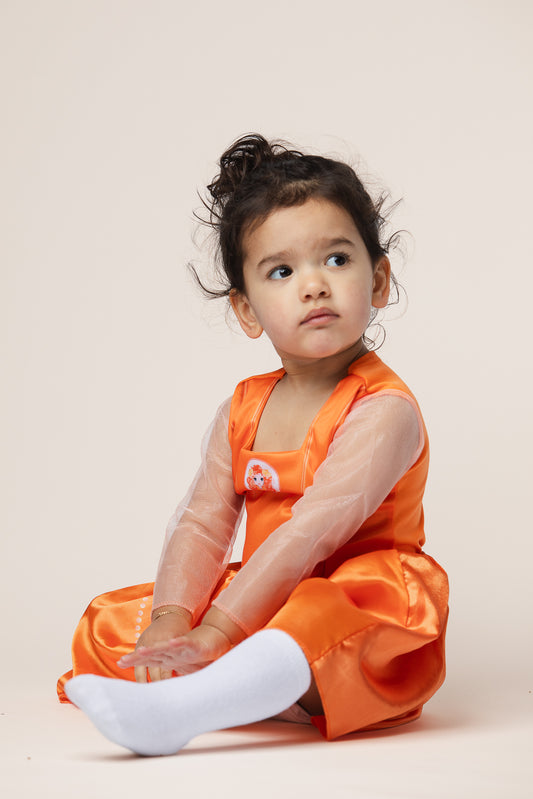 Child wearing Emma Memma Costume Dress front view