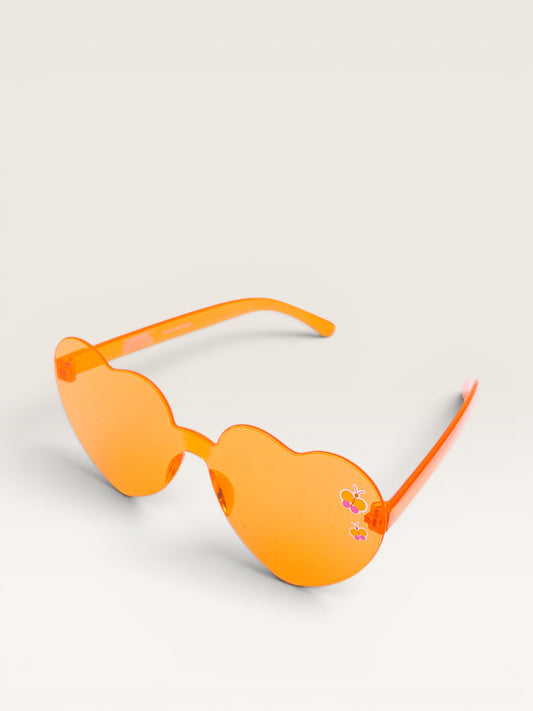 Emma Memma Orange Heart-Shaped Kids Sunglasses – funky dress-up accessory for little ones