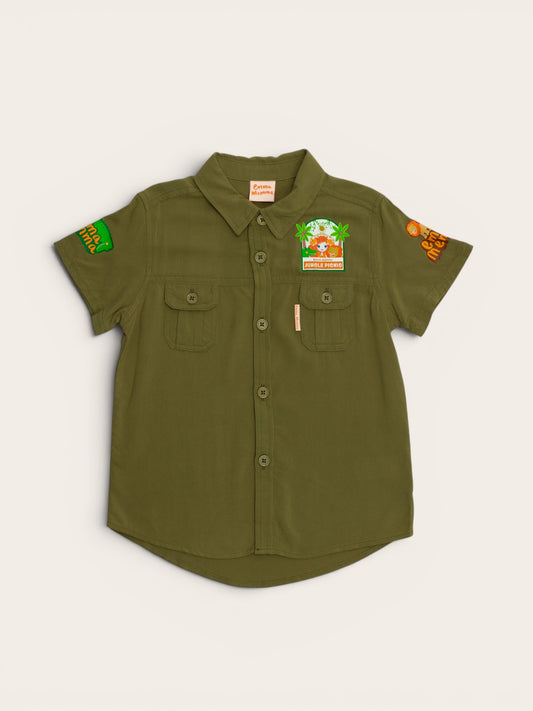 Emma Memma Jungle Picnic kids safari shirt – sizes 2–8