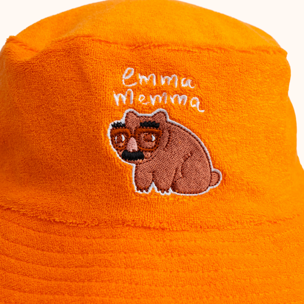 Emma Memma Dance Dad bucket hat showing embroidery detail