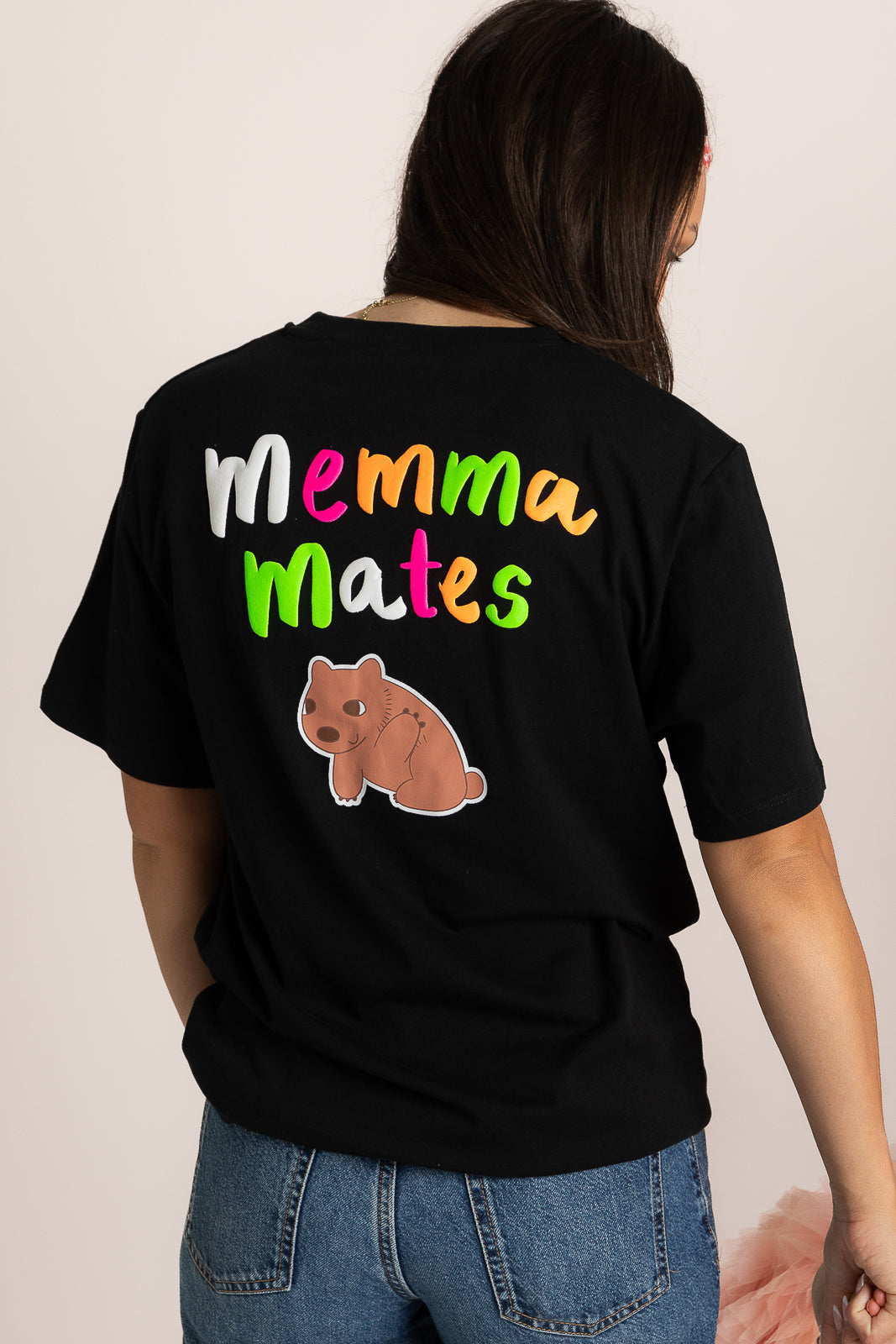 Emma Memma Memma Mates adult t-shirt back view