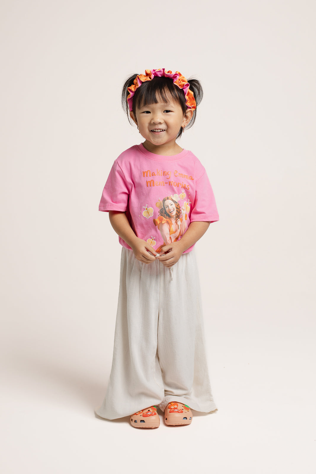 Emma Memma Reversible Frill Headband showing both reversible sides