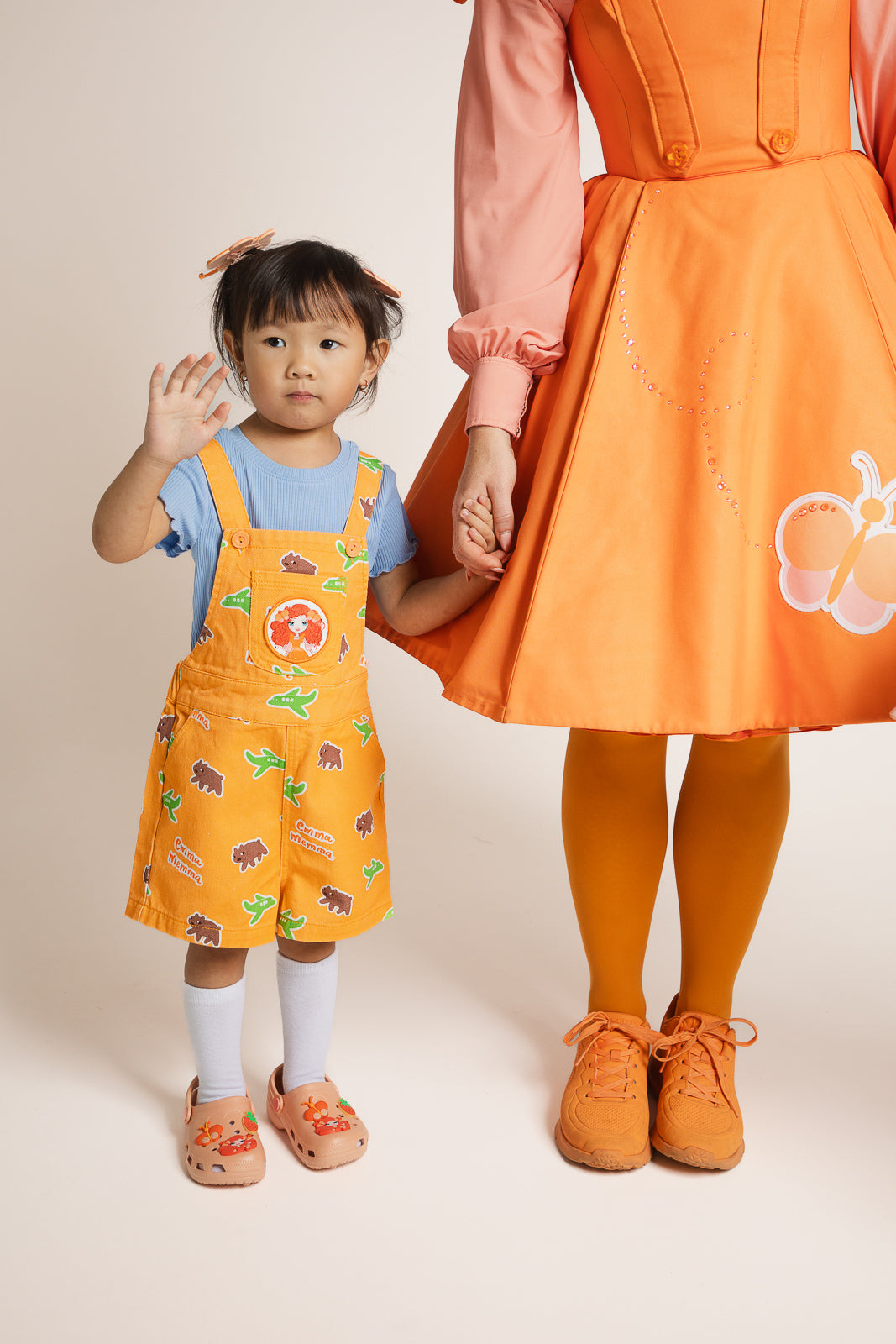 Emma Memma overalls side view on child