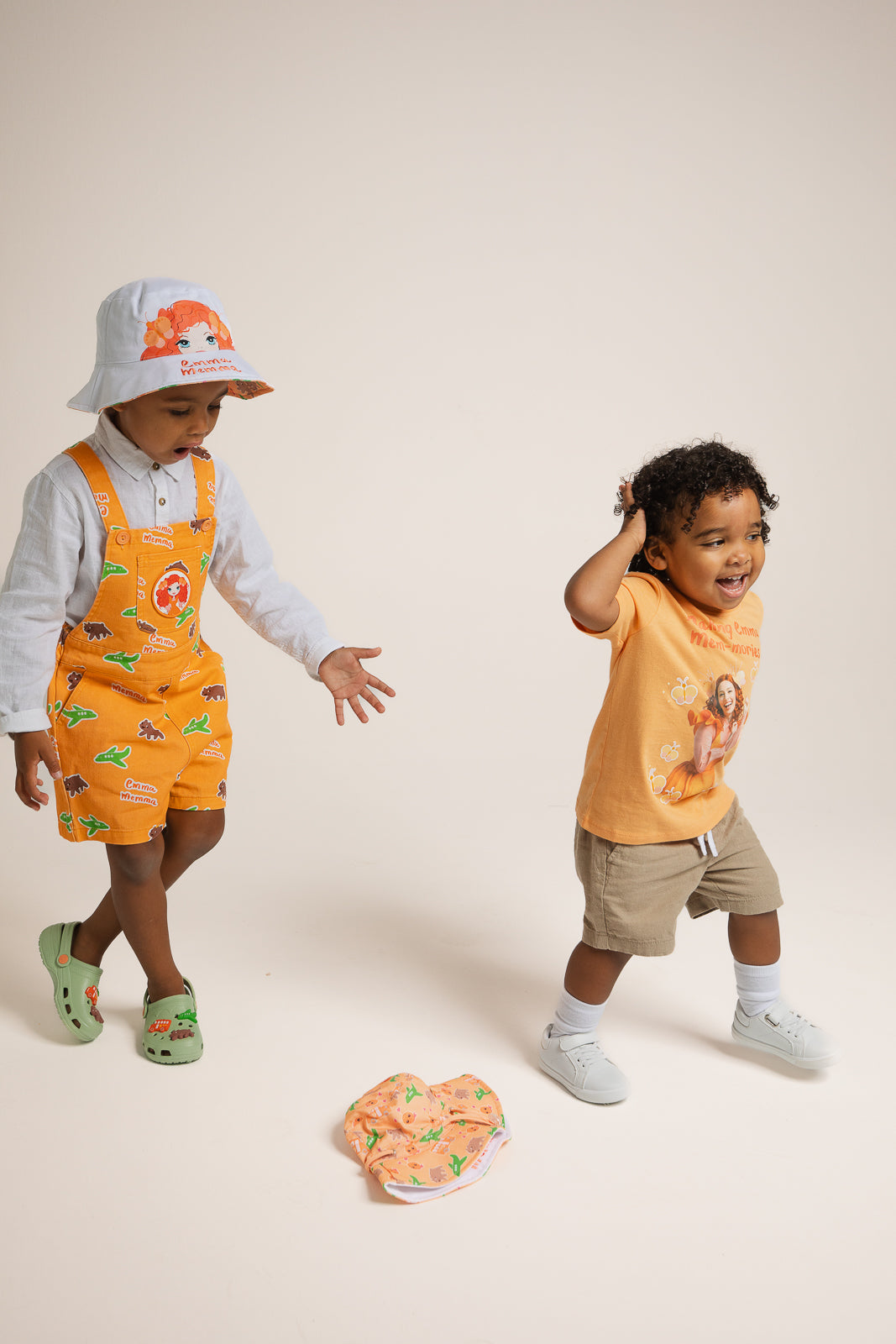 Emma Memma reversible bucket hat showing both sides