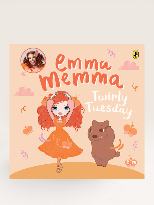 Twirly Tuesday Emma Memma picture book cover – a fun sing-along story for toddlers and preschoolers